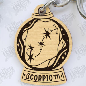 Intra απο ξύλο plywood 3mm-4mm πάχος – Scorpio Keychain Zodiac|Zodiac Δίασταση  5x5 cm INTRAFABR-123373799