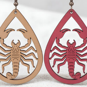 Intra απο ξύλο plywood 3mm-4mm πάχος – Scorpio Teardrop Earrings Δίασταση  5x5 cm INTRAFABR-121541732