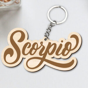 Intra απο ξύλο plywood 3mm-4mm πάχος – Scorpio Zodiac Key Chain Δίασταση  20x20 cm INTRAFABR-96829783
