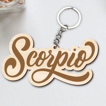 Intra απο ξύλο plywood 3mm-4mm πάχος – Scorpio Zodiac Key Chain Δίασταση  20x20 cm INTRAFABR-96829783 - Image 1