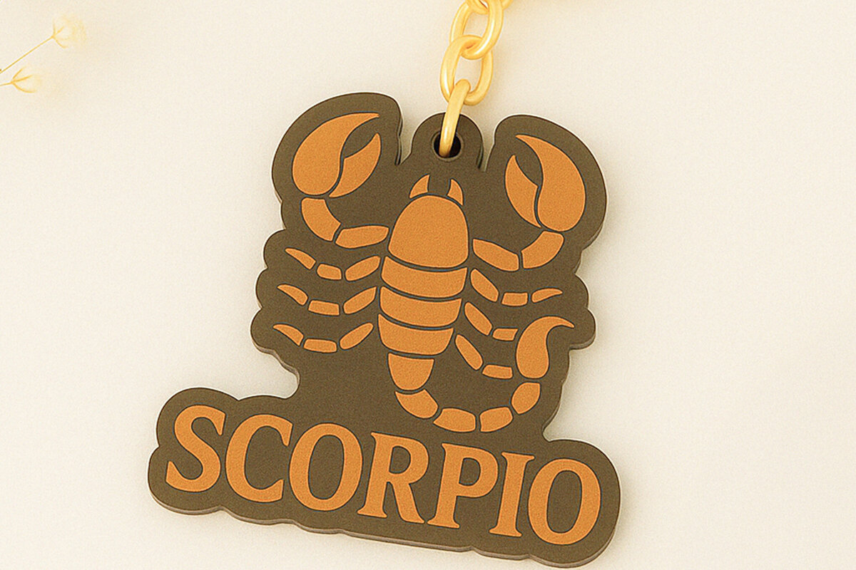 Intra απο ξύλο plywood 3mm-4mm πάχος – Scorpio Zodiac Keychain Δίασταση  5x5 cm INTRAFABR-120350517