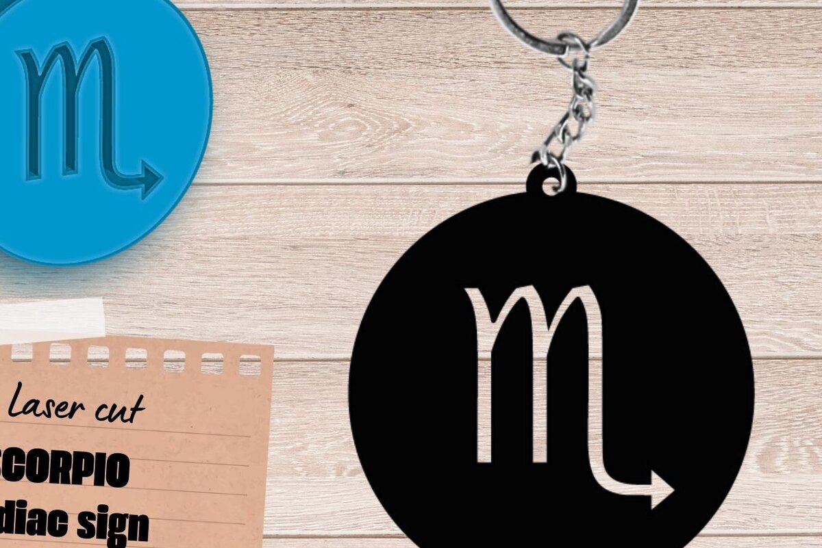 Intra απο ξύλο plywood 3mm-4mm πάχος – ΣΚΟΡΠΙΟΣ Ζώδιο, Ουράνιο Μπρελόκ Δίασταση  5x5 cm INTRAFABR-100626494