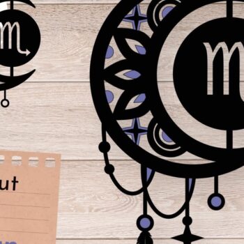 Intra απο ξύλο plywood 3mm-4mm πάχος – Ζώδιο Σκορπιός, Ονειροπαγίδα Δίασταση  20x20 cm INTRAFABR-66350401 - Image 1