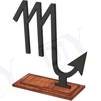 Intra απο ξύλο plywood 3mm-4mm πάχος – Ζώδια Σκορπιός με Stand Δίασταση  20x20 cm INTRAFABR-111831163 - Image 1