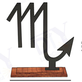 Intra απο ξύλο plywood 3mm-4mm πάχος – Ζώδια Σκορπιός με Stand Δίασταση  20x20 cm INTRAFABR-111831163 - Image 2