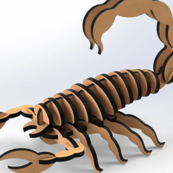 Intra απο ξύλο plywood 3mm-4mm πάχος – Αρχεία Scorpion 3D για Δίασταση  20x20 cm INTRAFABR-79772869 - Image 1
