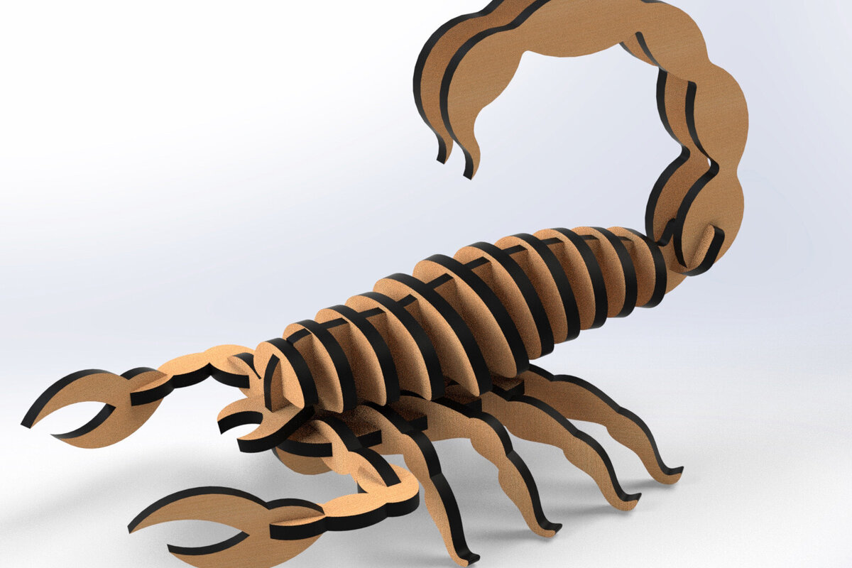 Intra απο ξύλο plywood 3mm-4mm πάχος – Αρχεία Scorpion 3D για Δίασταση  20x20 cm INTRAFABR-79772869