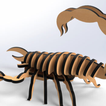 Intra απο ξύλο plywood 3mm-4mm πάχος – Αρχεία Scorpion 3D για Δίασταση  20x20 cm INTRAFABR-79772869 - Image 2