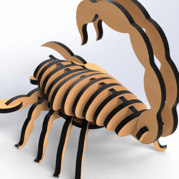 Intra απο ξύλο plywood 3mm-4mm πάχος – Αρχεία Scorpion 3D για Δίασταση  20x20 cm INTRAFABR-79772869 - Image 3