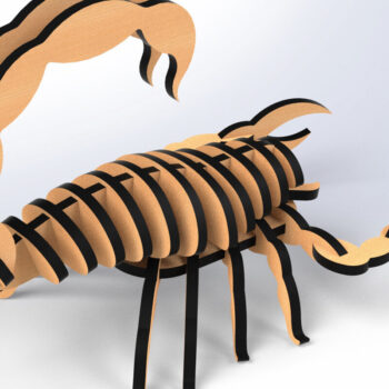 Intra απο ξύλο plywood 3mm-4mm πάχος – Αρχεία Scorpion 3D για Δίασταση  20x20 cm INTRAFABR-79772869 - Image 4