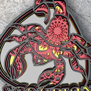 Intra απο ξύλο plywood 3mm-4mm πάχος – Scorpion , 5 στρώματα Δίασταση  20x20 cm INTRAFABR-30513764 - Image 2