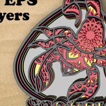 Intra απο ξύλο plywood 3mm-4mm πάχος – Scorpion , 5 στρώματα Δίασταση  20x20 cm INTRAFABR-30513764 - Image 3