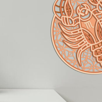 Intra απο ξύλο plywood 3mm-4mm πάχος – Αρχείο κομμένο για διακόσμηση τοίχου Scorpius Zodiac Δίασταση 40x30 cm INTRAFABR-100718890 - Image 2