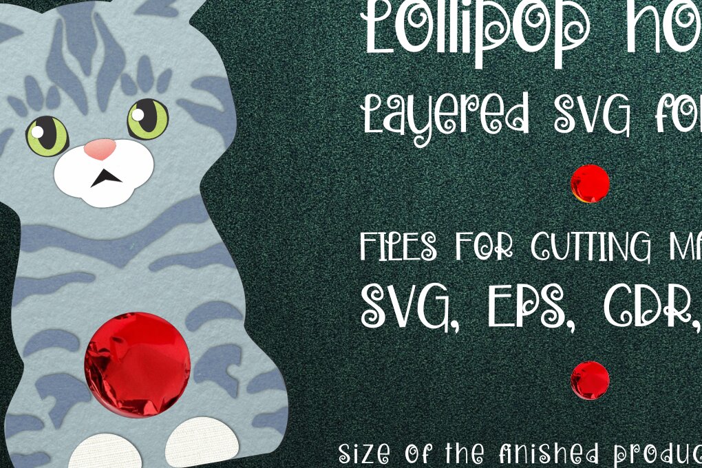 Intra απο ξύλο plywood 3mm-4mm πάχος – Σκωτσέζικο Fold Cat Lollipop Holder Δίασταση  20x20 cm INTRAFABR-26732638