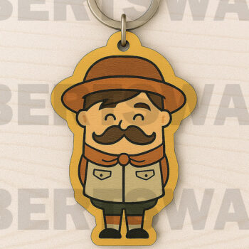 Intra απο ξύλο plywood 3mm-4mm πάχος – Αρχείο Scout Keychain Δίασταση  5x5 cm INTRAFABR-123329876 - Image 1