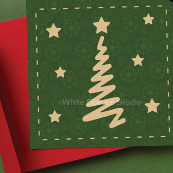 Intra απο ξύλο plywood 3mm-4mm πάχος – Scribble Topper κάρτας Χριστουγεννιάτικου δέντρου Δίασταση  20x20 cm INTRAFABR-106918584 - Image 1