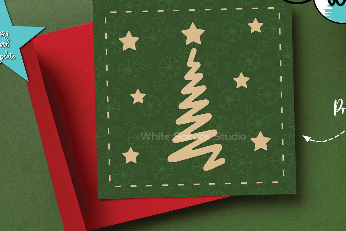 Intra απο ξύλο plywood 3mm-4mm πάχος – Scribble Topper κάρτας Χριστουγεννιάτικου δέντρου Δίασταση  20x20 cm INTRAFABR-106918584