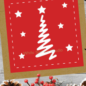 Intra απο ξύλο plywood 3mm-4mm πάχος – Scribble Topper κάρτας Χριστουγεννιάτικου δέντρου Δίασταση  20x20 cm INTRAFABR-106918584 - Image 3