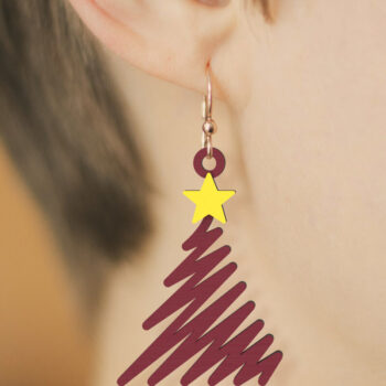 Intra απο ξύλο plywood 3mm-4mm πάχος – Σκουλαρίκια για χριστουγεννιάτικο δέντρο με σκαρίφημα Δίασταση  5x5 cm INTRAFABR-50948367 - Image 4