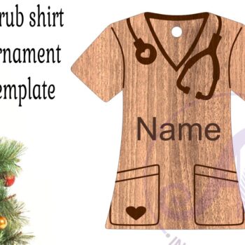 Intra απο ξύλο plywood 3mm-4mm πάχος – Scrubs Χριστουγεννιάτικο Στολίδι Δίασταση  20x20 cm INTRAFABR-81229842 - Image 1