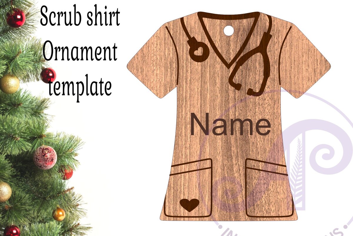 Intra απο ξύλο plywood 3mm-4mm πάχος – Scrubs Χριστουγεννιάτικο Στολίδι Δίασταση  20x20 cm INTRAFABR-81229842