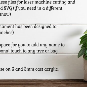 Intra απο ξύλο plywood 3mm-4mm πάχος – Scrubs Χριστουγεννιάτικο Στολίδι Δίασταση  20x20 cm INTRAFABR-81229842 - Image 3