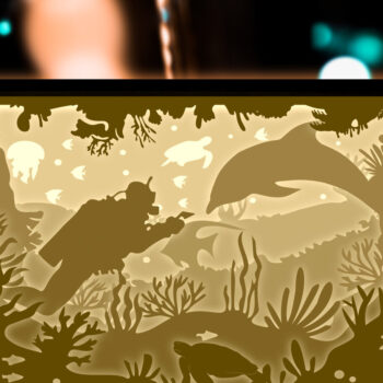 Intra απο ξύλο plywood 3mm-4mm πάχος – Scuba Diving Paper Cut Light Box Δίασταση  20x20 cm INTRAFABR-27687073 - Image 2