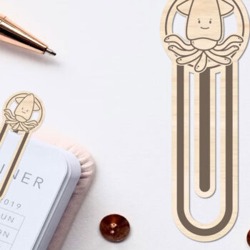 Intra απο ξύλο plywood 3mm-4mm πάχος – Θαλασσινό ζώο σελιδοδείκτης Χαρτοκόψιμο με λέιζερ Δίασταση  20x20 cm INTRAFABR-96564115 - Image 1