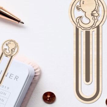 Intra απο ξύλο plywood 3mm-4mm πάχος – Θαλασσινό ζώο σελιδοδείκτης Χαρτοκόψιμο με λέιζερ Δίασταση  20x20 cm INTRAFABR-96564243 - Image 1