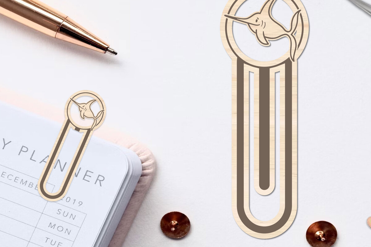 Intra απο ξύλο plywood 3mm-4mm πάχος – Θαλασσινό ζώο σελιδοδείκτης Χαρτοκόψιμο με λέιζερ Δίασταση  20x20 cm INTRAFABR-96564474