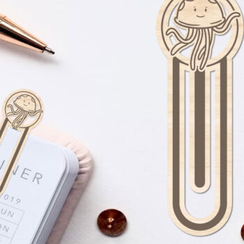 Intra απο ξύλο plywood 3mm-4mm πάχος – Θαλασσινό ζώο σελιδοδείκτης Χαρτοκόψιμο με λέιζερ Δίασταση  20x20 cm INTRAFABR-96563654 - Image 1