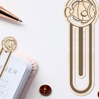 Intra απο ξύλο plywood 3mm-4mm πάχος – Θαλασσινό ζώο σελιδοδείκτης Χαρτοκόψιμο με λέιζερ Δίασταση  20x20 cm INTRAFABR-96563766 - Image 1