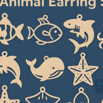 Intra απο ξύλο plywood 3mm-4mm πάχος – Σκουλαρίκια με λέιζερ Sea Animal Πακέτο Δίασταση 5x5 cm INTRAFABR-124894540 - Image 1