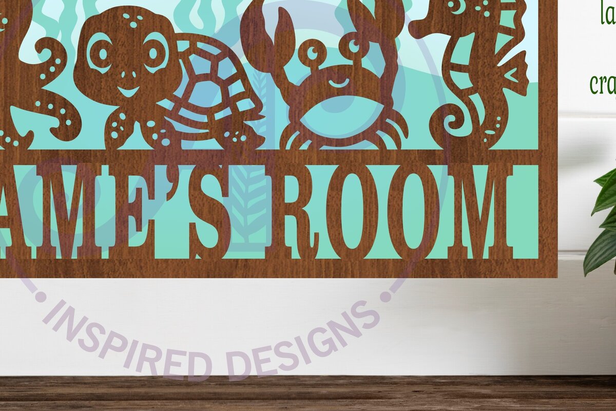 Intra απο ξύλο plywood 3mm-4mm πάχος – Πινακίδα ονόματος σκηνής θαλάσσιου ζώου 3 Layer Δίασταση  20x20 cm INTRAFABR-96776404