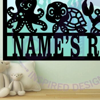 Intra απο ξύλο plywood 3mm-4mm πάχος – Πινακίδα ονόματος σκηνής θαλάσσιου ζώου 3 Layer Δίασταση  20x20 cm INTRAFABR-96776404 - Image 2