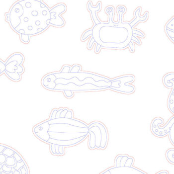 Intra απο ξύλο plywood 3mm-4mm πάχος – Κιτ χρωματισμού λέιζερ Sea Animals Glowforge Δίασταση 20x20 cm INTRAFABR-51779632 - Image 4