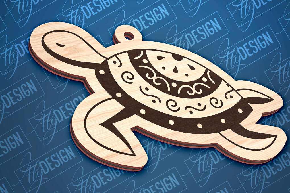 Intra απο ξύλο plywood 3mm-4mm πάχος – Στολίδια με θαλάσσια ζώα | Ωκεανός Δίασταση  20x20 cm INTRAFABR-93698901