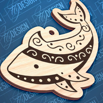 Intra απο ξύλο plywood 3mm-4mm πάχος – Στολίδια με θαλάσσια ζώα | Ωκεανός Δίασταση  20x20 cm INTRAFABR-93699006 - Image 2