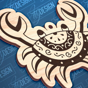 Intra απο ξύλο plywood 3mm-4mm πάχος – Στολίδια με θαλάσσια ζώα | Ωκεανός Δίασταση  20x20 cm INTRAFABR-93699006 - Image 3