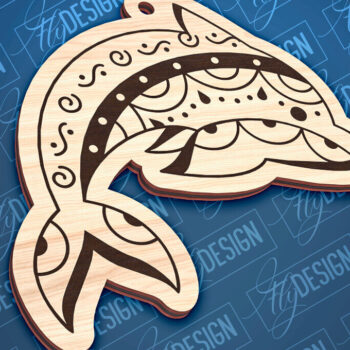 Intra απο ξύλο plywood 3mm-4mm πάχος – Στολίδια με θαλάσσια ζώα | Ωκεανός Δίασταση  20x20 cm INTRAFABR-93699006 - Image 5