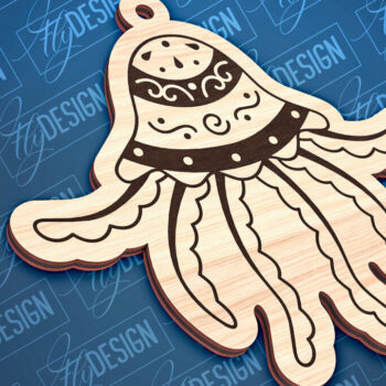 Intra απο ξύλο plywood 3mm-4mm πάχος – Στολίδια με θαλάσσια ζώα | Ωκεανός Δίασταση  20x20 cm INTRAFABR-93699006 - Image 7