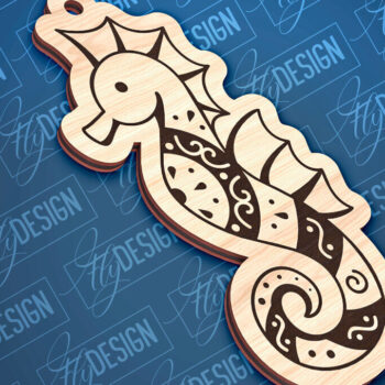 Intra απο ξύλο plywood 3mm-4mm πάχος – Στολίδια με θαλάσσια ζώα | Ωκεανός Δίασταση  20x20 cm INTRAFABR-93699006 - Image 9