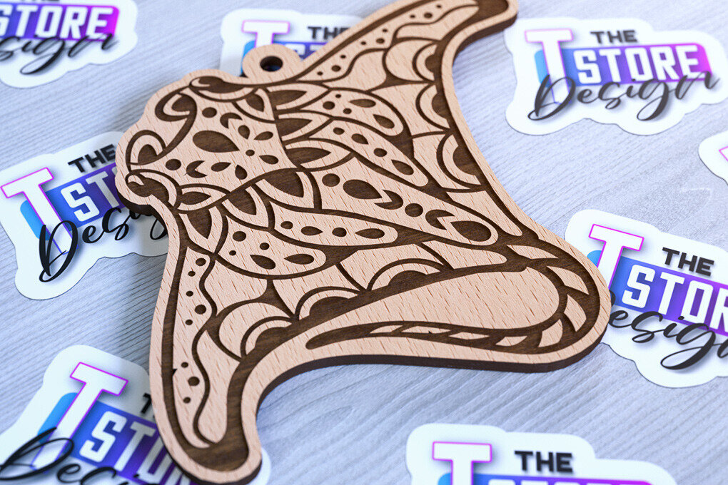 Intra απο ξύλο plywood 3mm-4mm πάχος – Στολίδια με θαλάσσια ζώα | Ωκεανός Δίασταση  20x20 cm INTRAFABR-93334818