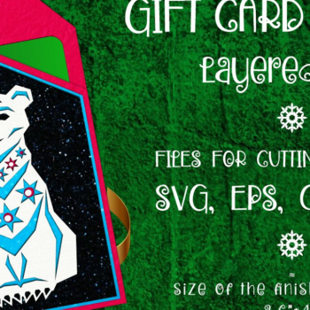 Intra απο ξύλο plywood 3mm-4mm πάχος – Sea Bear | Θήκη δώρου Χριστουγέννων Δίασταση  20x20 cm INTRAFABR-102402250 - Image 1