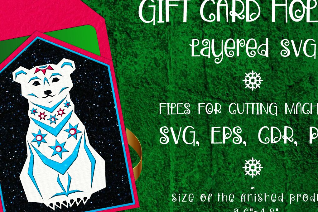 Intra απο ξύλο plywood 3mm-4mm πάχος – Sea Bear | Θήκη δώρου Χριστουγέννων Δίασταση  20x20 cm INTRAFABR-102402250