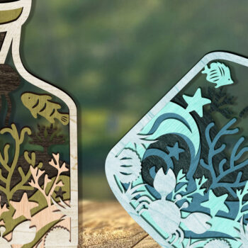 Intra απο ξύλο plywood 3mm-4mm πάχος – ΠακέτοBottle Sea Δίασταση  20x20 cm INTRAFABR-111847666 - Image 4