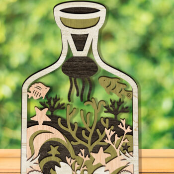 Intra απο ξύλο plywood 3mm-4mm πάχος – ΠακέτοBottle Sea Δίασταση  20x20 cm INTRAFABR-111847666 - Image 5