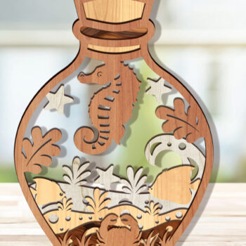 Intra απο ξύλο plywood 3mm-4mm πάχος – ΠακέτοBottle Sea Δίασταση  20x20 cm INTRAFABR-111847666 - Image 8