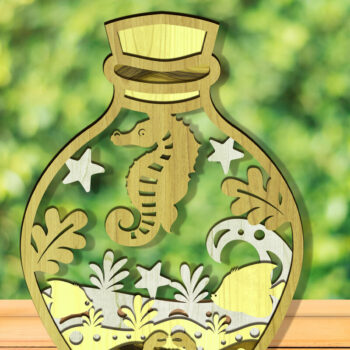 Intra απο ξύλο plywood 3mm-4mm πάχος – ΠακέτοBottle Sea Δίασταση  20x20 cm INTRAFABR-111847666 - Image 9