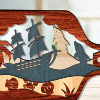 Intra απο ξύλο plywood 3mm-4mm πάχος – ΠακέτοBottle Sea Δίασταση  20x20 cm INTRAFABR-111847666 - Image 17